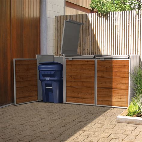 metal trash enclosure detail|outdoor enclosure for trash cans.